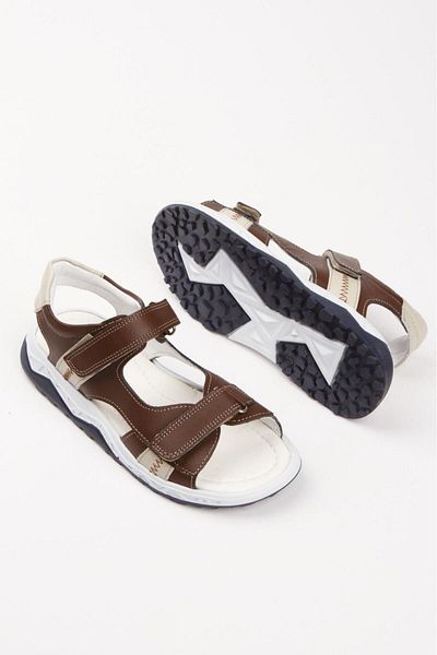 Windy Shoes Men's Youth Orthopedic Genuine Leather Sandals - Royal Casual Shoes