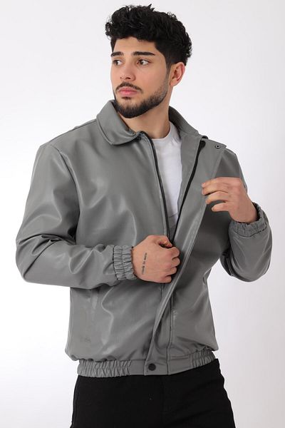 Stilkombin Faux Leather Elastic Waist Coat - PLDP 2984_60295