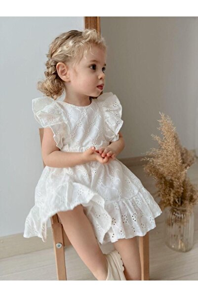 Little Ya Ya Love طقم فستان وباندانا مبطن للفتيات من مابيل