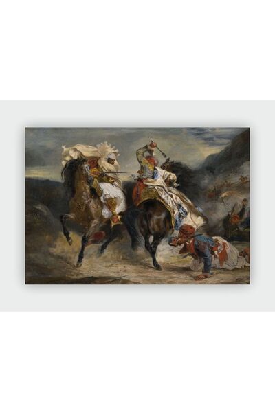 fırsatlar diyarı Eugene Delacroix, Giaour ve Hasan'ın Savaşı Vintage Art Duva...