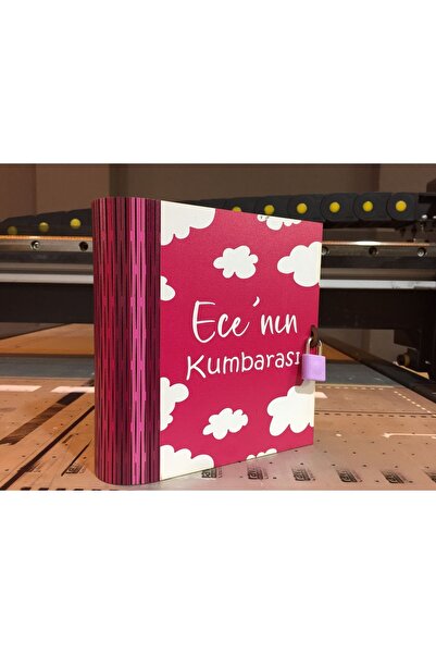 otopleksi Kitap Görünüm Isme Özel Kumbara Kız Çocuklarına Özel Kilitli Kumbara