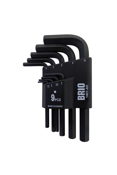 BRIO Allen Key (GREAT KEY) Set Short 9 Pieces 1.5-10 Mm