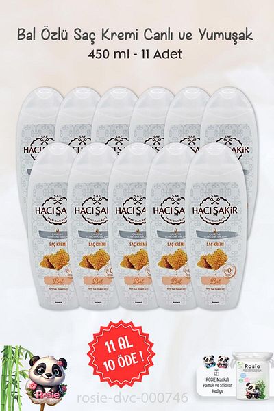 Hacı Şakir Hacı Şakir Honey Conditioner - Vibrant and Soft Hair, 450 ml, ROSIE