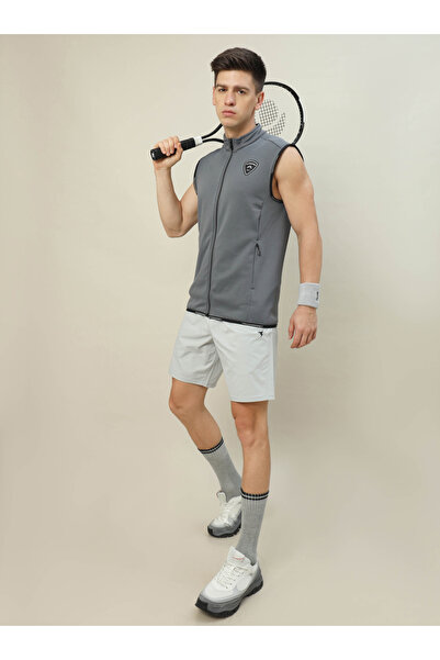 Technosport By Styli High Neck Fleece Sleeveless Active Jacket