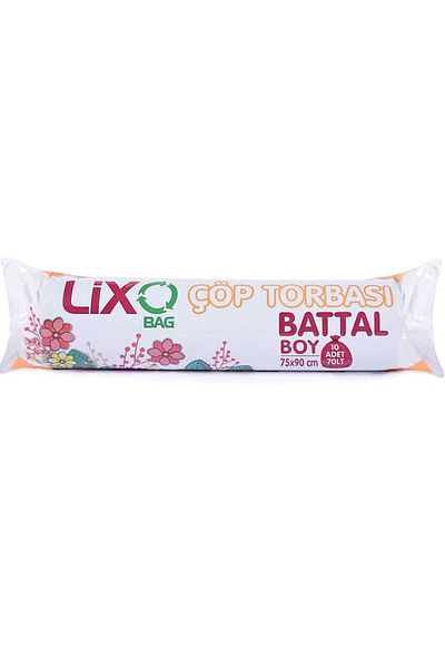 LİXOBAG King Size Garbage Bag (75 X 90 cm) 10 Pieces Rolls X 1 Pack Blue 70 Liters