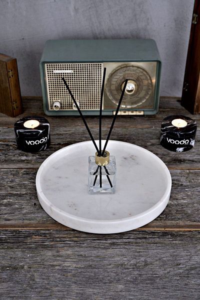 Voodo Concept White Chocolate Marble Presentation Tray 30 Cm Diameter