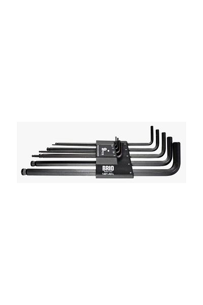 BRIO (ALYAN KEY) Allen Key Set Long 9 Pieces Tophead 1.5-10 Mm