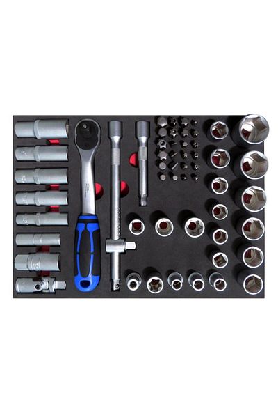 BRIO Socket Set 1/2-56 Pieces 10-32 Sponge Mattress