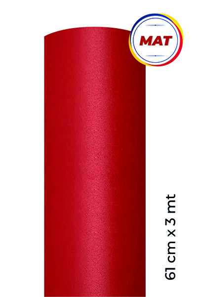 ELİFE TİCARET Matte Red Adhesive Coating Foil 61 Cm X 3 Mt