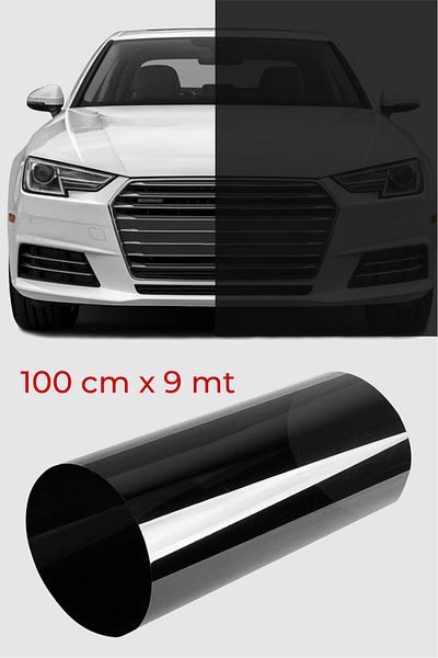ELİFE TİCARET Black Window Film - 100cm x 9m, American Anti-Scratch, Dark Tone