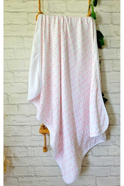 Alpar Tekstil Double Layer Cotton Combed Cotton - Girl and Boy Newborn Blanket/Pink Cloudy