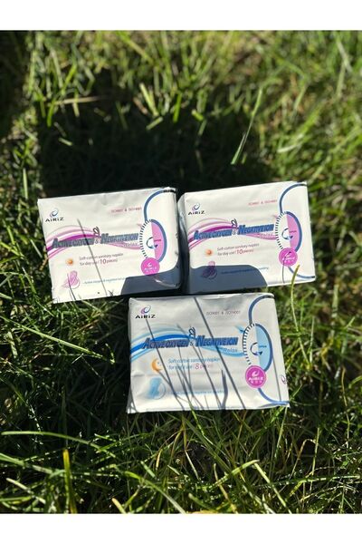 TİENZ AİRİZ Airiz Hijyenik Kadın Pedi 2 Paket 10'lu Gündüz 1 Paket Gece 8'li