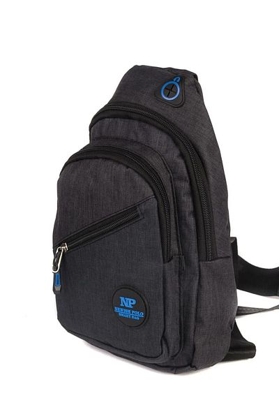 willpolo Αδιάβροχη λινό Unisex τσάντα σώματος - Σταυρός ιμάντας, τσάντα ώμου και στήθους, μαύρο