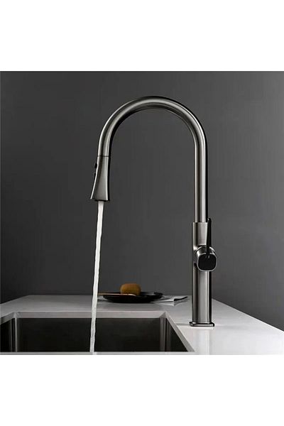 OEM New Model Anthracite Gray Spiral Kitchen Sink Faucet - 7 Years Warranty