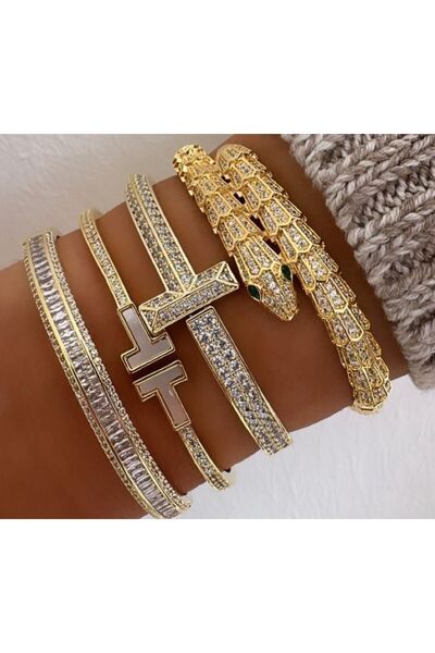 TVenüs çelik kalın full taşlı T kelepçe