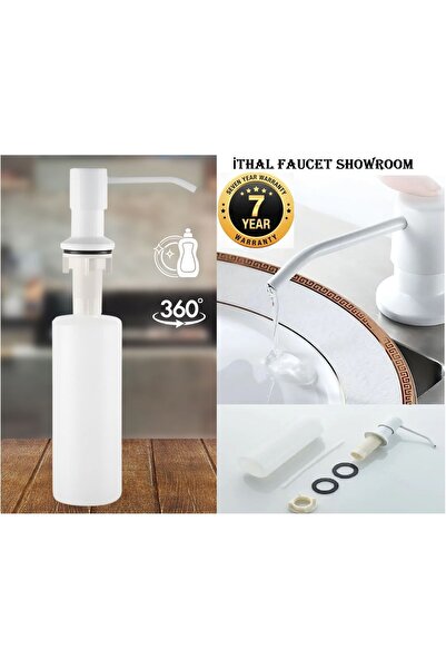 OEM Ankastre Sıvı Sabunluk Beyaz Mutfak Eviye Ve Banyo Lavabo Uyumlu Ithal 7 Yıl Garantili 500ml