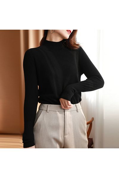 Choice Autumn Winter chic Bottom Sweaters Women Fashion Turtleneck Pullover Slim Long Sleeve Knitted Jum...