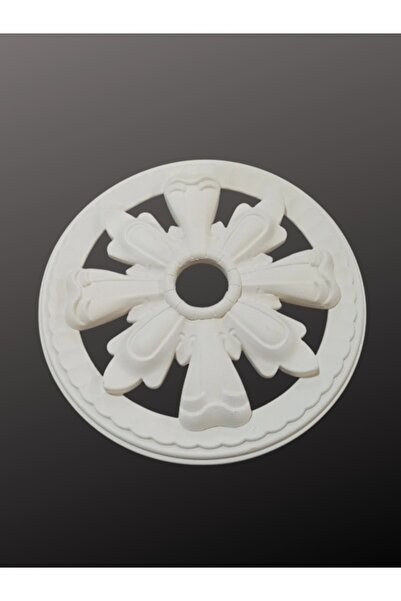 MİVA KONSEPT Saray Tavan Motif 25X25 Cm Oval Küçük Avize Göbeği -Beyaz Renk