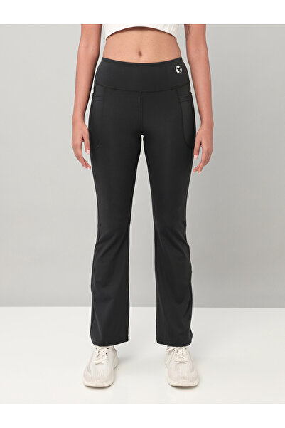 Technosport By Styli Solid Elastic Waistband Fit & Flare Pants