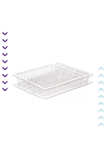 Kitchen Line Plastik Bulaşık Sepeti, Tek Katlı Tabaklık, Bulaşıklık