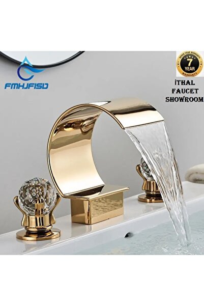 OEM Banyo Lavabo Küvet Jakuzi Bataryası Ankastre Gold Altın Dore Yeni Şelale 7 Yıl Garantili