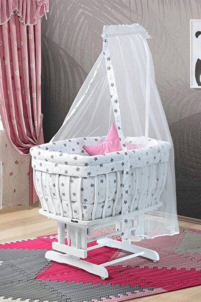 Bebeşik Beyaz Damla Sepet Beşik