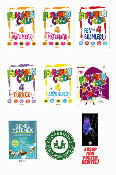 Fenomen Yayıncılık Çocuk 4.Sınıf Tüm Dersler Seti ( 6 Kitap ) 2024 Tudem Gene...