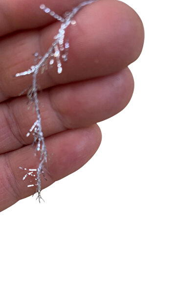 Işin Tasarım Simli Gümüş Rengi Parlak  Çok Ince Pamuklu 50 gram Ip