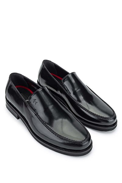 Tamer Tanca Genuine Leather Men's Black Loafer - Opening Shoes