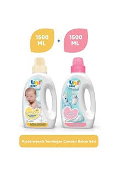 Uni Baby sıvı çamaşır deterjanı+yumuşatıcı 1500ml+1500ml