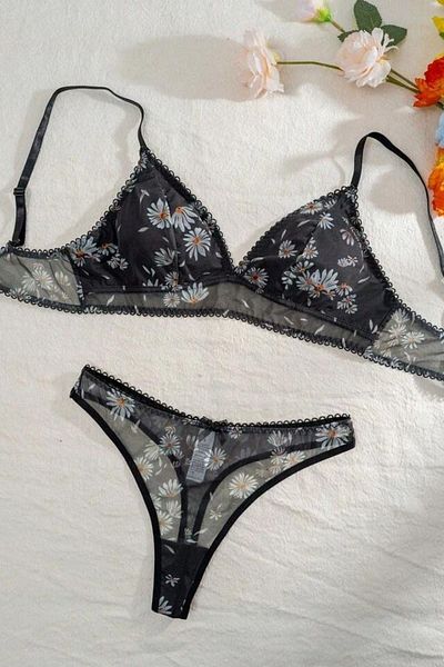 BELLA NOTTE Daisy Printed 2-piece Lined Lingerie Set