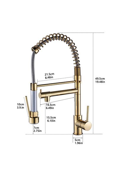 OEM Kitchen Sink Faucet Gold Gold New Design with Fountain