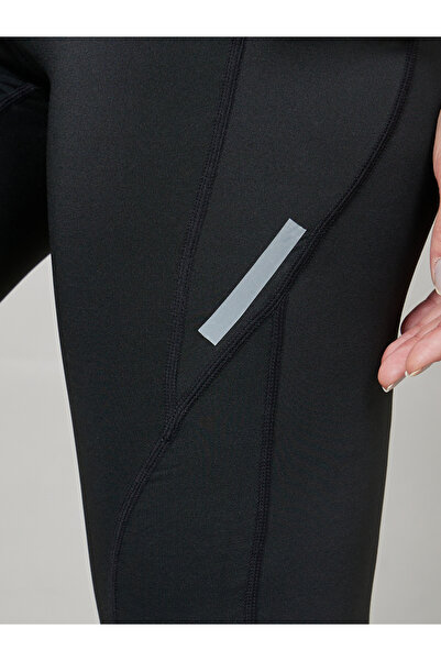 Styli Reflector Striped Pocket Detail Calf Mesh 7/8 Leggings