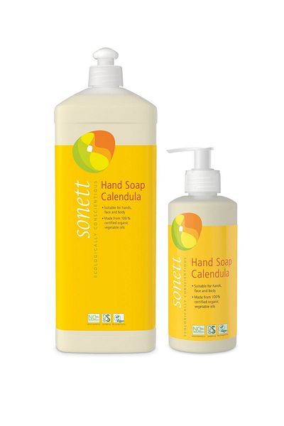 Sonett 1lt and 300ml Organic Calendula Liquid Hand Soap Set