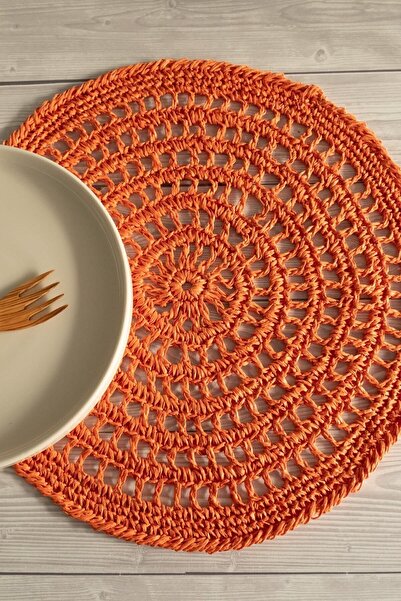 DECORDEM Noville Kağıt Ip 2'li Supla, Amerikan Servisi, Dekoratif Altlık, 36cm