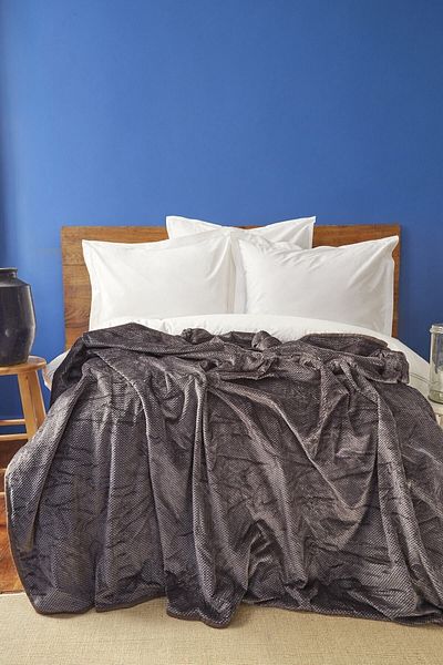 Nautica Home Karaca Nautica Home Ria Anthracite Double Wellsoft Blanket