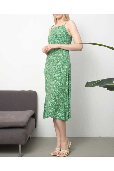 Planet Prestige Rochie de vară verde cu modele de flori