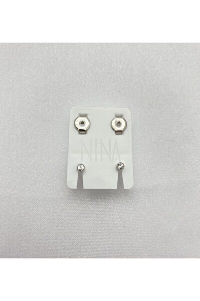 elittrendshop Mini Boy Steril Kulak Tragus Kıkırdak Burun Delme Küpesi 2 Çift Nina Crystal Günlük Kullanıma Uygun