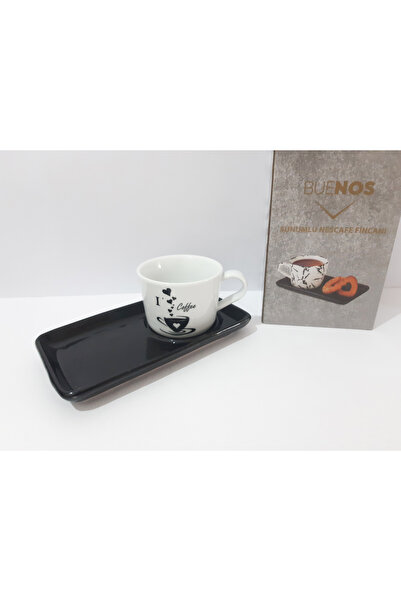 renkli çiçekler Sunumluk Çay Neskafe Fincanlı  2 Li Sunumluk