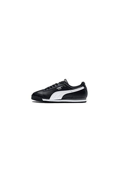 Puma Pantofi sport Roma Basic Jr - Negru/Bianco/Argintiu 354259011
