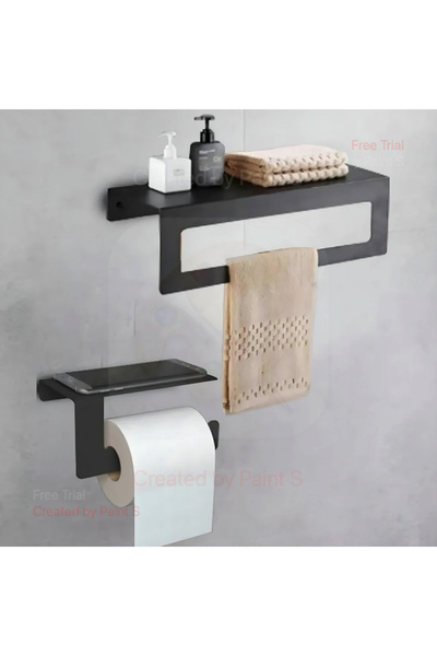 Rüya Gezegeni Modern Metal Raflı Banyo Havlu Askılığı Ve Tuvalut Kağıdı Askıl...