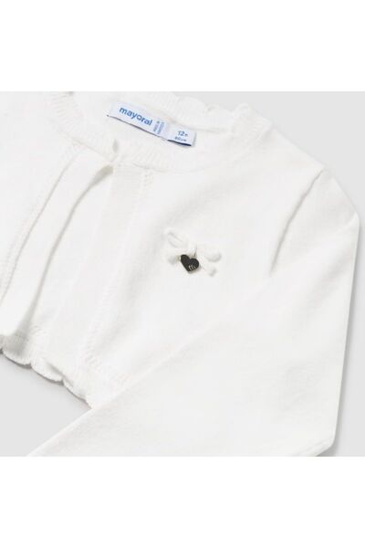 MAYORAL Baby Girl Mercerized Bolero Cardigan Ecru L24Y302