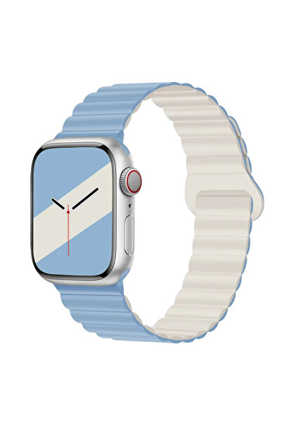 mimtec Apple Watch 4 5 6 7 8 9 10 38 40 41mm Uyumlu Mıknatıslı Shine Silikon ...