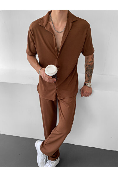 NO1 KONSEPT Καφέ Στριφτό Σετ Χαλαρή Εφαρμογή