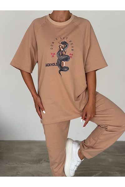 MaxiMor Unisex Plain Printed Two Thread Vision Color Tracksuit Set