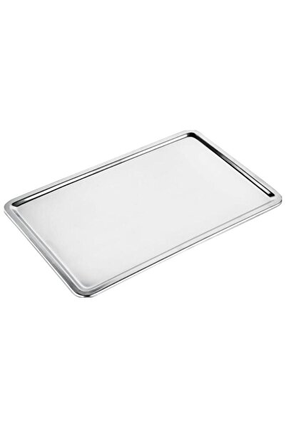 abnturk Paslanmaz Çelik Servis Sunum Tepsisi 30x20cm Pastane Tepsi Yaşam Boyu Garantili Ultra Lüks Rostfrei