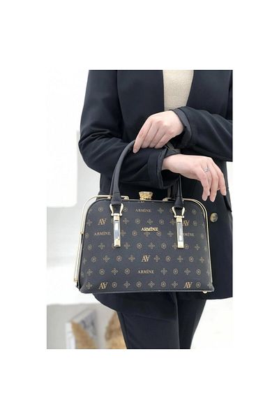 Armine Black Printed Bag 339