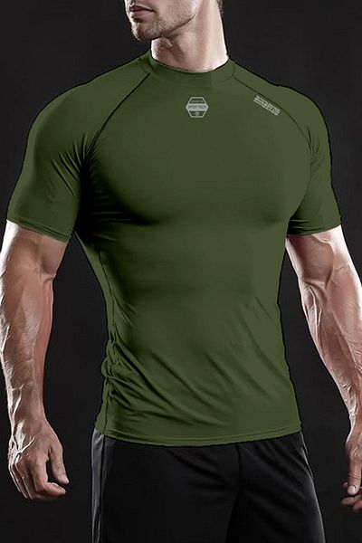 GHASSY CO. Ghassy Co. Ανδρικό αθλητικό μπλουζάκι Premium Fitness - Αναπνεύσιμο, Γρήγορο Στέγνωμα, Reflective Crest