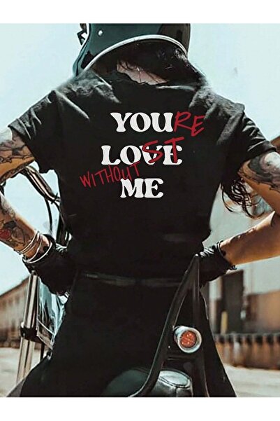 over head oh Crna Oversize kroj Voliš me Štampano Žene T-shirt