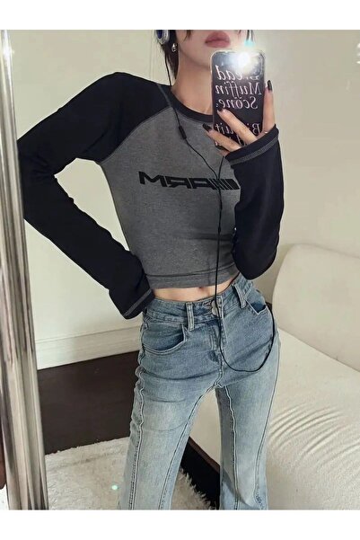 Köstebek Black Gray Arm Long Sleeve Short Body